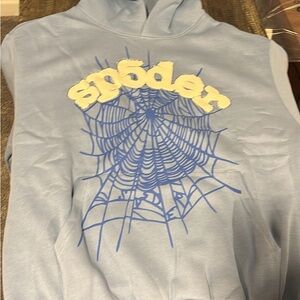 Blue Spider Hoodie Size Large